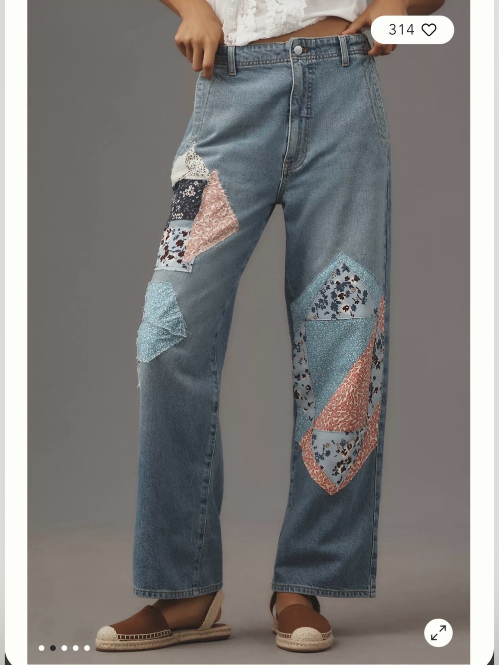 Anthropologie Pilcro Lonnie Patchwork High Rise Crop Jeans Size 27